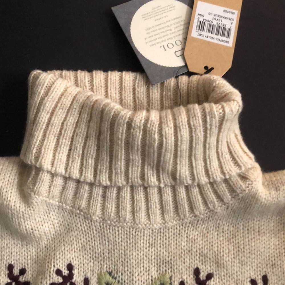 ‼️SOLD‼️ Woolrich ladies turtleneck sweater, size Large, Grey & cream, NWT. - Picture 5 of 13